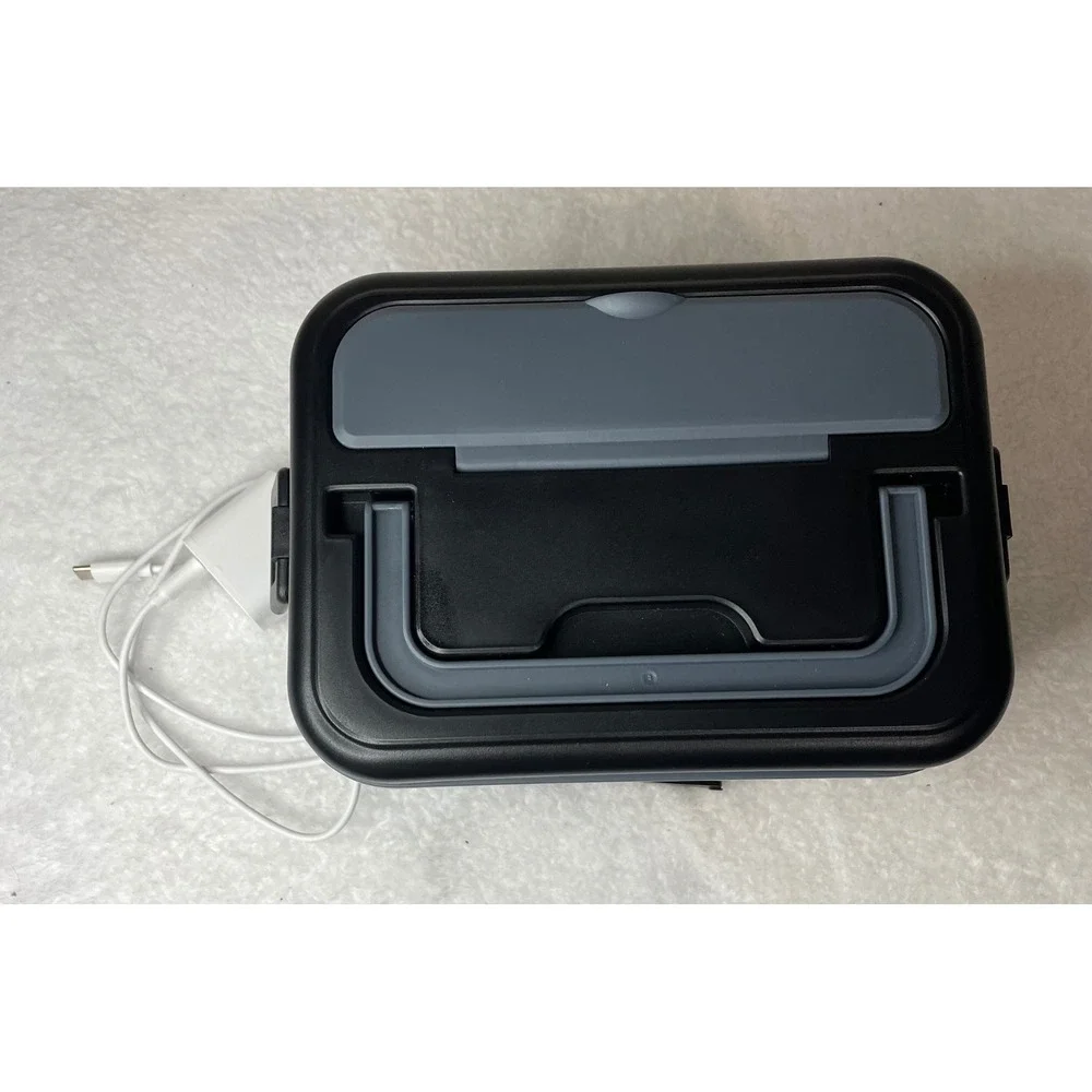 Smart Electric Heating Lunch Box 1L Portable Food Warmer Digital Display 60W Blk